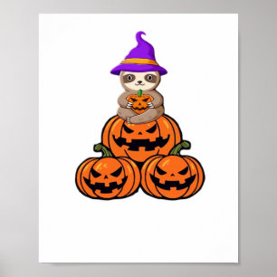 Sloth Halloween Premium T-Shirt Poster