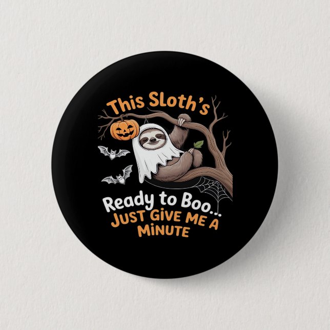 Sloth Halloween Sloths Cute Bat Vampire Essential  6 Cm Round Badge (Front)