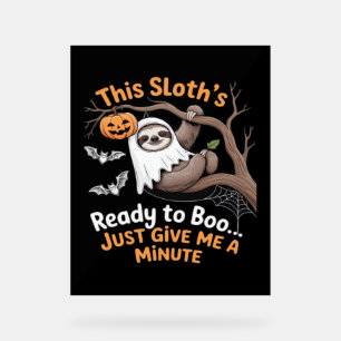 Sloth Halloween Sloths Cute Bat Vampire Essential  Acrylic Sign