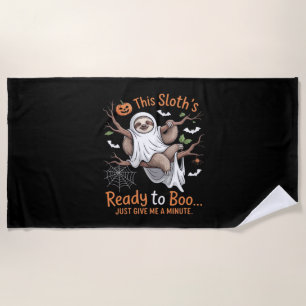 Sloth Halloween Sloths Cute Bat Vampire Essential  Beach Towel