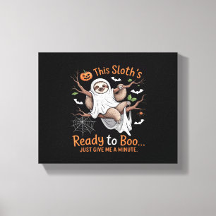 Sloth Halloween Sloths Cute Bat Vampire Essential  Canvas Print