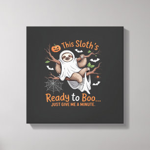 Sloth Halloween Sloths Cute Bat Vampire Essential  Canvas Print