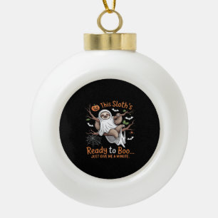 Sloth Halloween Sloths Cute Bat Vampire Essential Ceramic Ball Christmas Ornament
