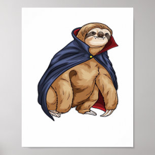 Sloth Halloween Vampire Classic T-Shirt Poster