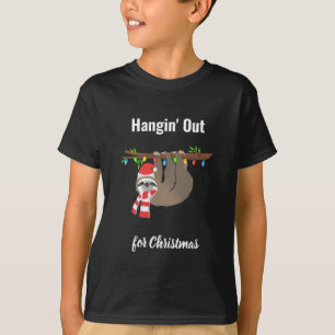Sloth Hanging Out for Christmas T-Shirt