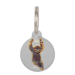 Sloth Hanging Out Thunder_Cove Pet Tag
