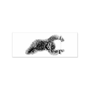 Sloth Hanging Out Thunder_Cove Rubber Stamp