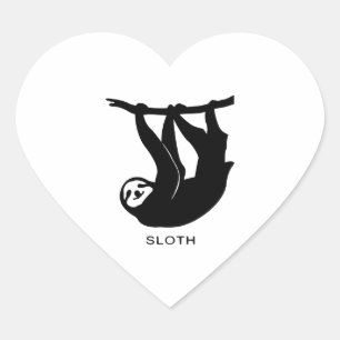 Sloth heart sticker