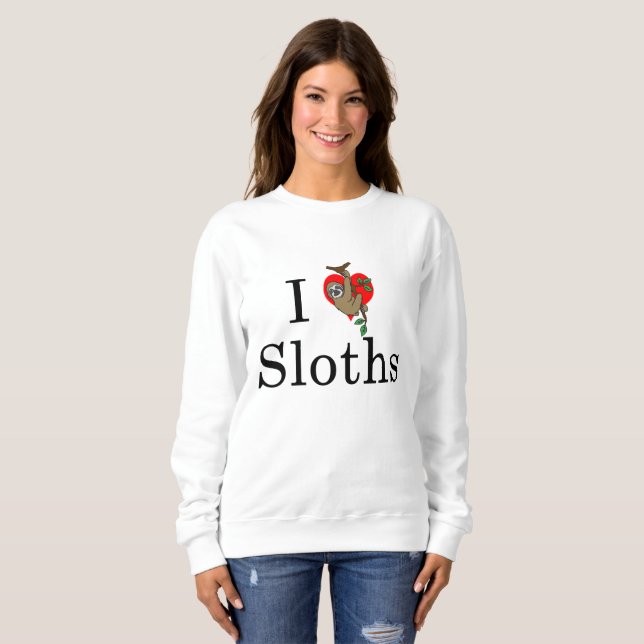 Sloth Heart Women's Sweatshirt (Front Full)