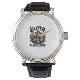 Sloth Hiking Squad Funny Camping Watch