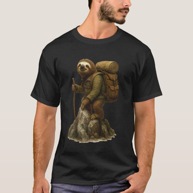 Sloth Hiking T-Shirt (Front)