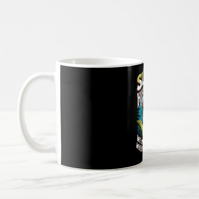 Sloth hiking team funny outdoor quote  coffee mug (Left)