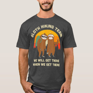 Sloth Hiking Team - Funny Vintage Gift  T-Shirt