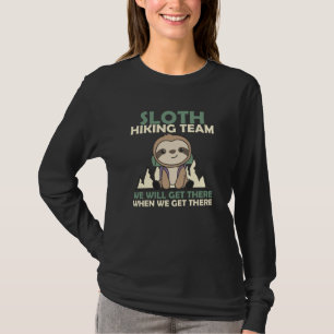 Sloth Hiking Team Mountaineer Sloths Hiking T-Shirt