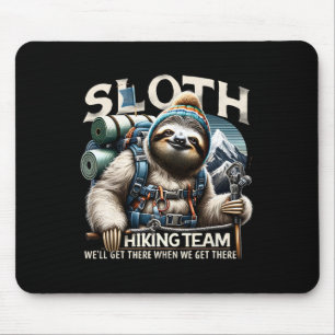 Sloth Hiking Team Nature Activities Lovers Sloth H Mouse Pad
