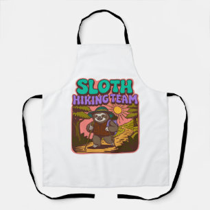 Sloth Hiking Team Oversized T-Shirt Apron