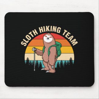 Sloth Hiking Team Sloth Adventure Hiking Mouse Pad