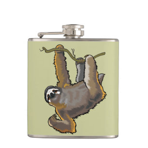 sloth hip flask