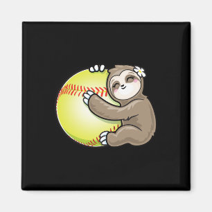 Sloth Hugging Ll Cute Girl Softll  Magnet