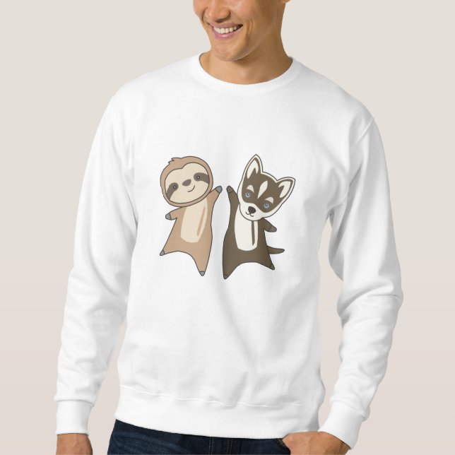 Sloth Husky Dog Sloth Dogs Sweatshirt (Front)