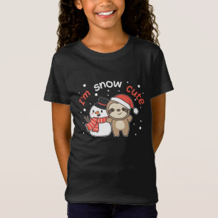 Sloth I'm Snow Cute Snowman Snow Pun T-Shirt