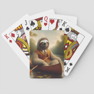 Sloth In A Canoe Playing Cards