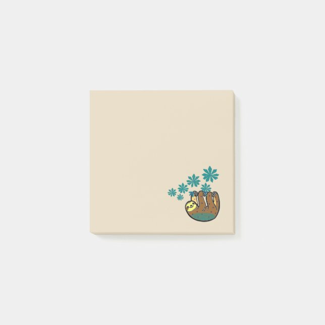 Sloth in Cecropia Tree,3x3 Post it Notes, Gift Post-it Notes (Front)