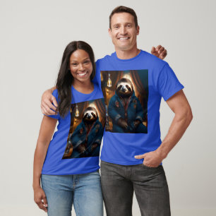 Sloth In His Drinking Jacket, T-Shirt