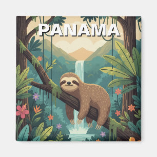 Sloth in rainforest Panama  Magnet