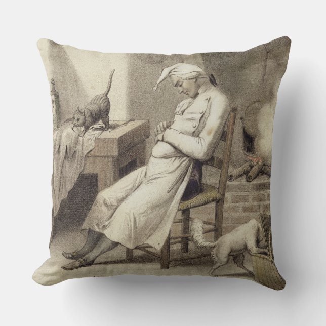 Sloth in the Kitchen, from a series of prints depi Cushion (Front)