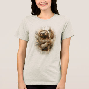 Sloth in the Rainforest Tri-Blend Shirt