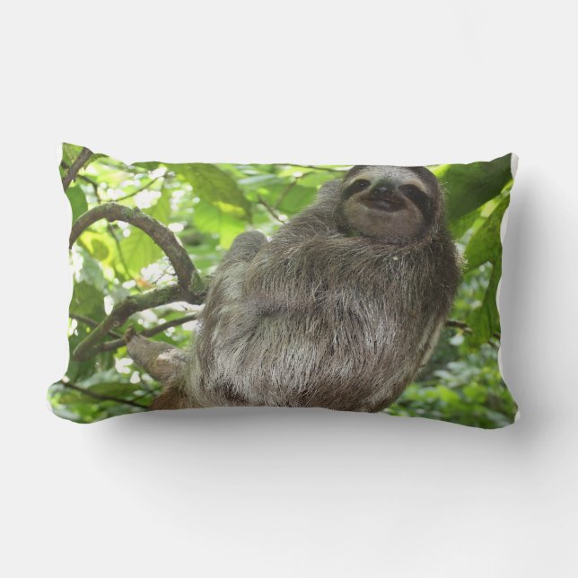 Sloth in Tree Lumbar Cushion (Front)