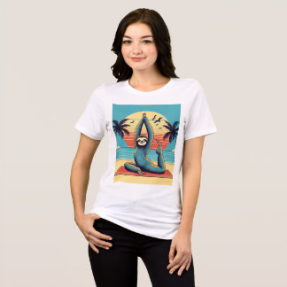 Sloth in Yoga Pose Unisex Tri-Blend Shirt
