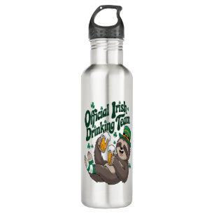 Sloth Irish Drinking St Patrick's Day 710 Ml Water Bottle