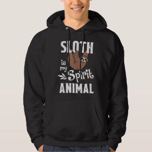 Sloth Is My Spirit Animal Cute Funny Sloth Lover L Hoodie
