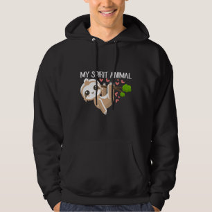 Sloth Is My Spirit Animal Funny Baby Sloth Hanging Hoodie