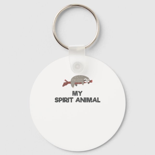 Sloth Is My Spirit Animal Key Ring (Front)