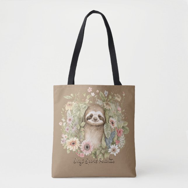 Sloth is My Spirit Animal Tote Bag (Front)