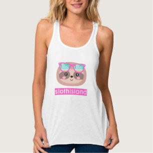 Sloth Island Cute Summer Vest Singlet