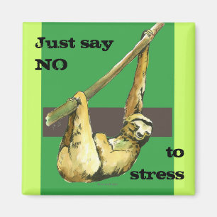 Sloth -Just Say NO Magnet