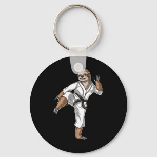 Sloth Karate Kickboxing Taekwondo Muay Thai Martia Key Ring
