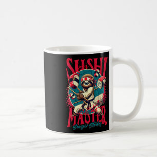 Sloth Karate Sushi Master  Coffee Mug