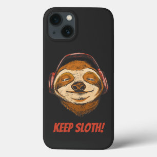 Sloth Keep Calm in chillin vintage Sloth Mode iPhone 13 Case
