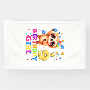 Sloth Kids 9 Year Old Sloth 9th Birthday Party T-S Banner