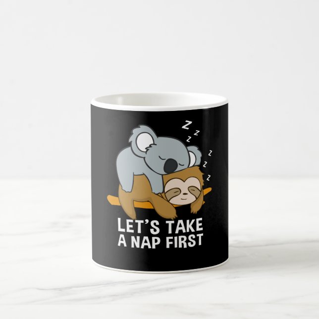 Sloth Koala Sleeping Late Riser Cute Coffee Mug (Center)