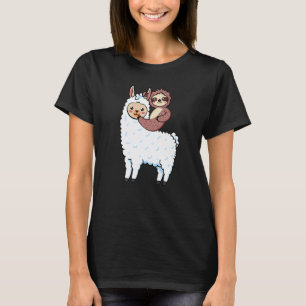 Sloth Lazy Animal Llama Zookeeper Tree T-Shirt