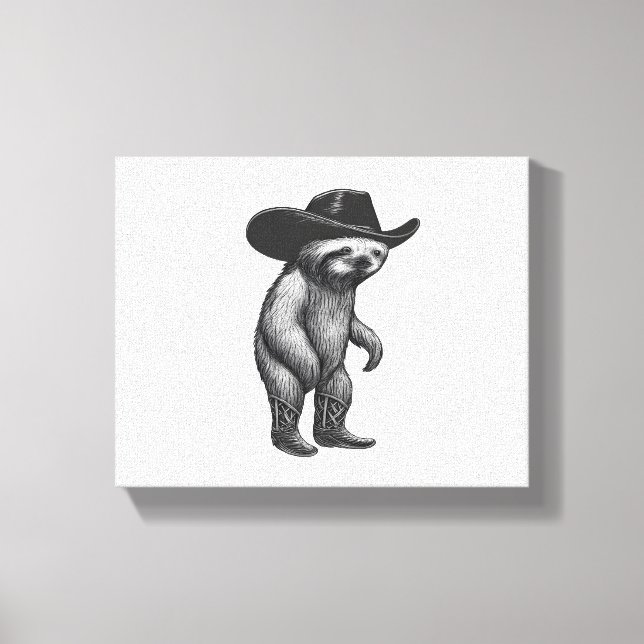 Sloth Lazy Sleepy Sloth Canvas Print (Front)