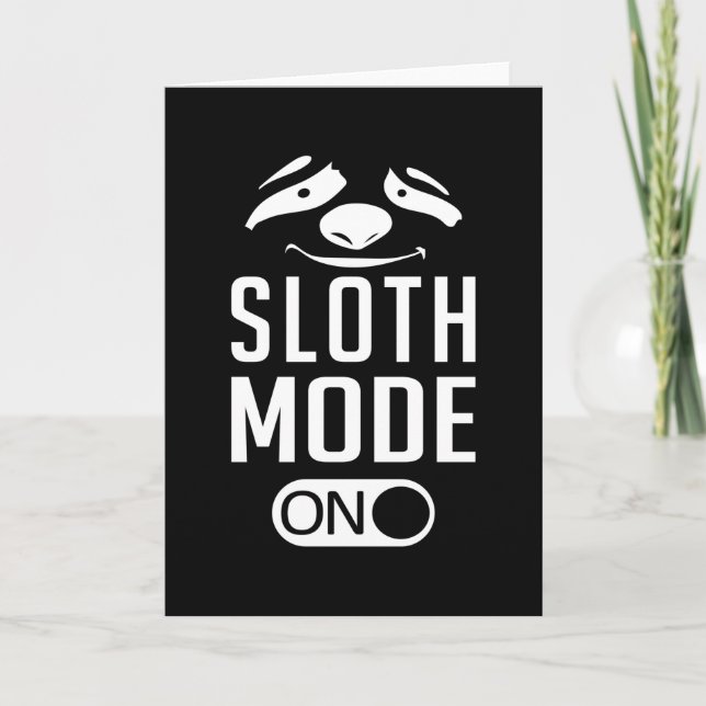 Sloth Lazy Sloths Animal Sleeping Funny Gift Idea Card (Front)