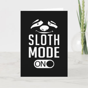 Sloth Lazy Sloths Animal Sleeping Funny Gift Idea Card