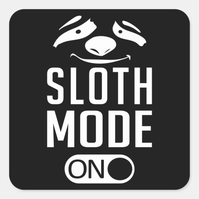 Sloth Lazy Sloths Animal Sleeping Funny Gift Idea Square Sticker (Front)